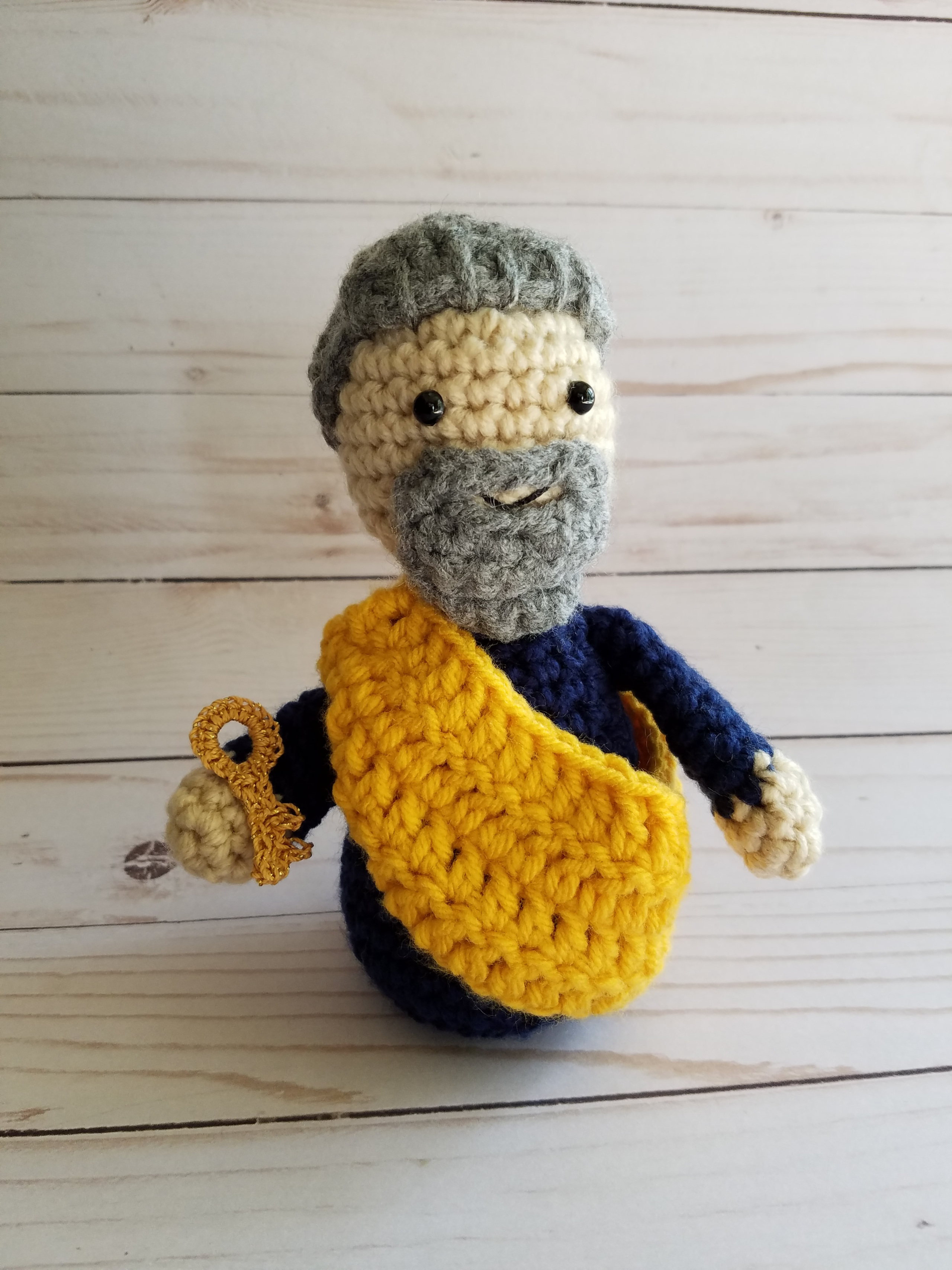 Saint Peter Crocheted Doll